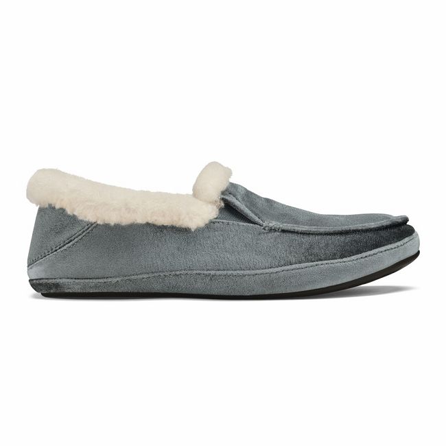 Olukai Women's Ku Una Lanui Slipper - Charcoal US350-197